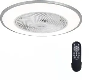20'' Ceiling Fans with Lights, Low Profile Ceiling Fan with Light and Remote, Flush Mount Ceiling Fan with 6-Speed Reversible for Bedroom Living Room Kitchen