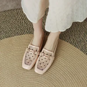 Annette Heart Mesh Top Mules - 2 Colors