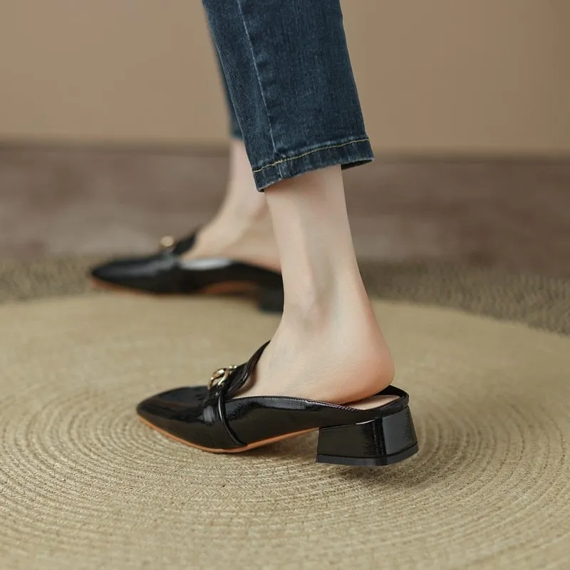 Annette Heart Mesh Top Mules - 2 Colors