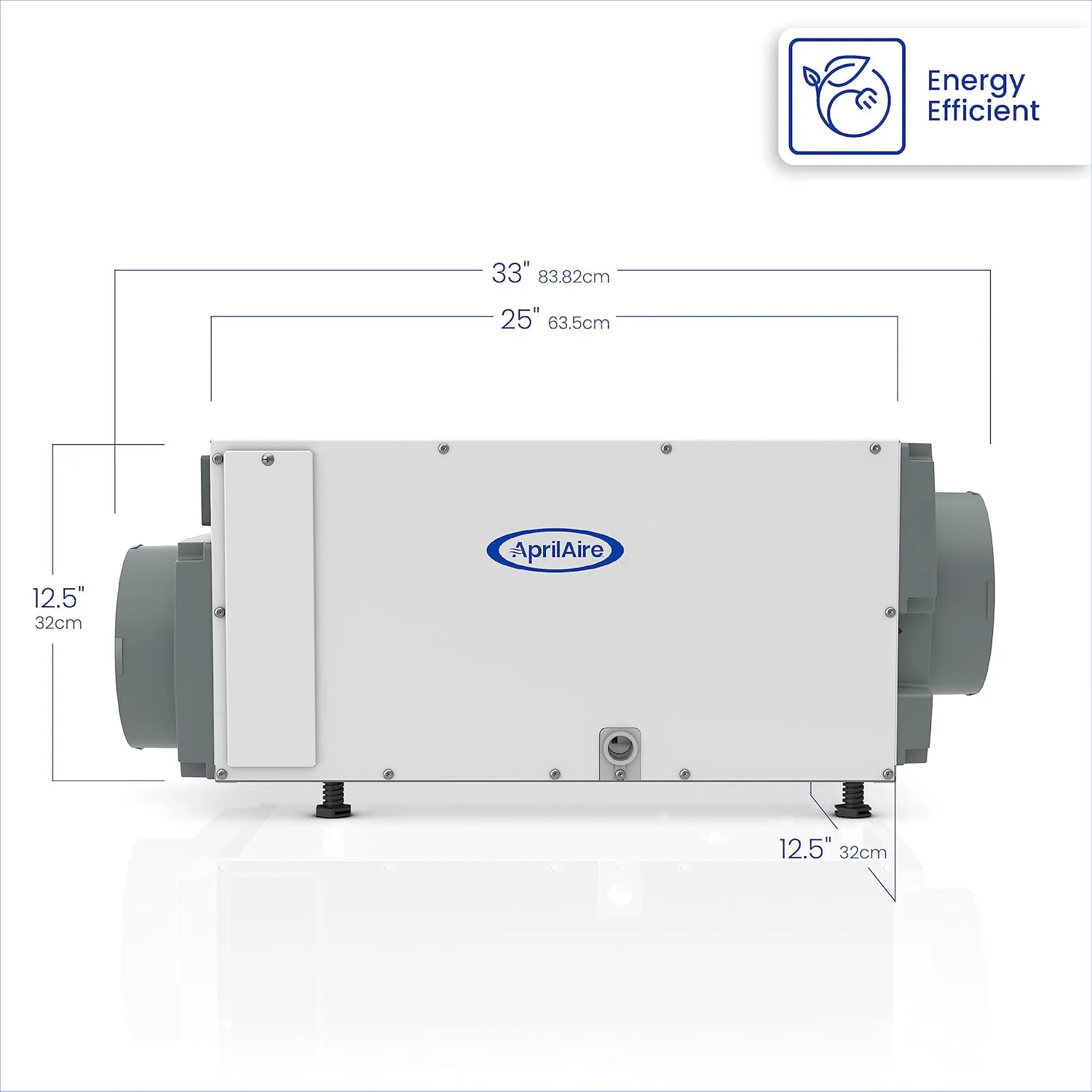 AprilAire E070 Crawl Space Dehumidifier for Basement & Crawlspace – 70-Pint High-Capacity Commercial Dehumidifier for Homes Up to 2,200 Sq. Ft. with Pump, Drain Hose, & Hanging Kit for DIY Install
