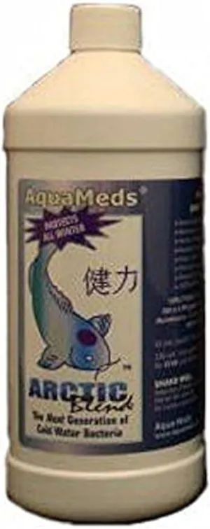 Aqua Meds Arctic Blend 32 oz Winter Pond Care Bacteria, Prevents Poor Winter Pond Water Conditions, Removes Ammonia, Nitrites, Nitrates, Sludge, 2 Pounds