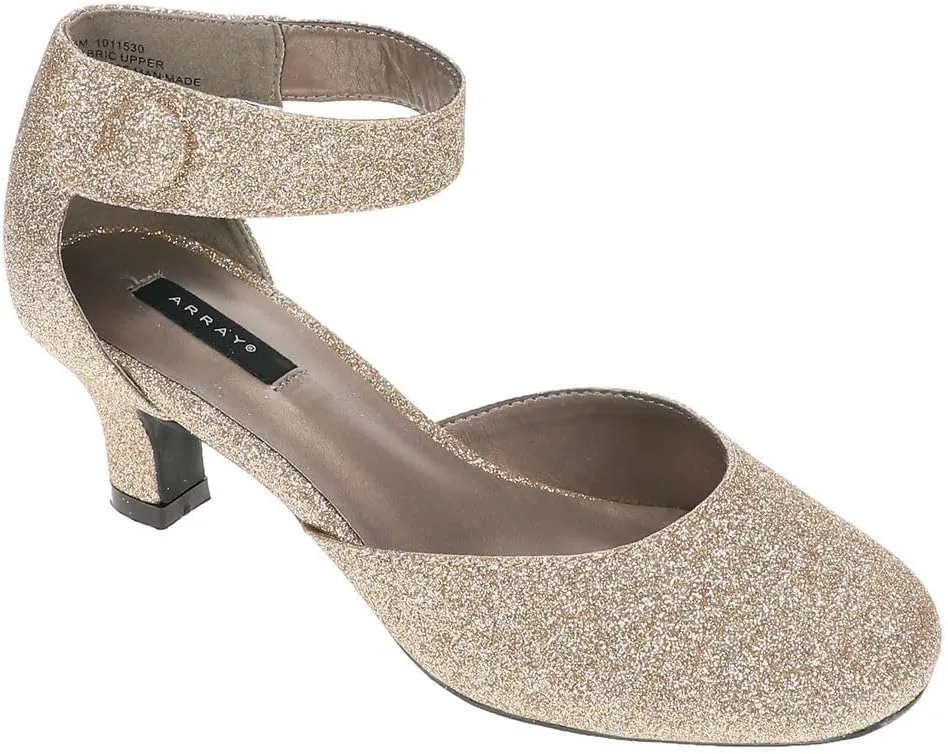 ARRAY Women's Charlie D'Orsay Low Heel Pump with Ankle Strap