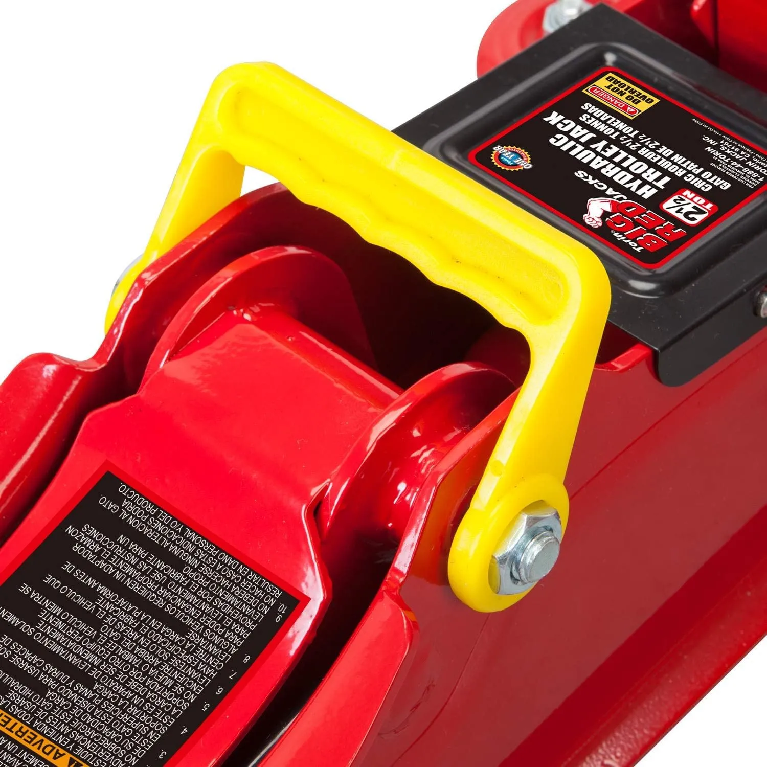 BIG RED T825051-1 Torin Hydraulic Low Profile Trolley Floor Jack with Single Piston Quick Lift Pump, 2.5 Ton (5,000 lb) Capacity - Red