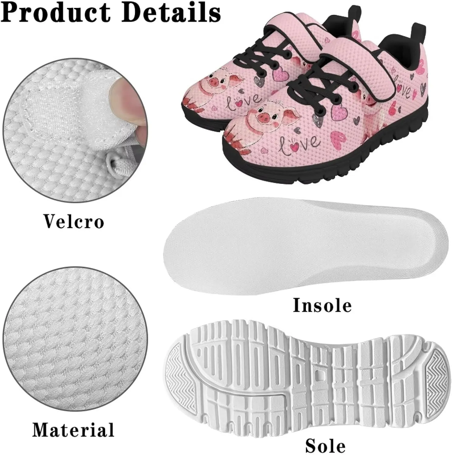 Boys Girls Lightweight Sports Sneakers Kids Animal Running Shoes Breathable Comfort Walking Shoes with One Strap US 11-15