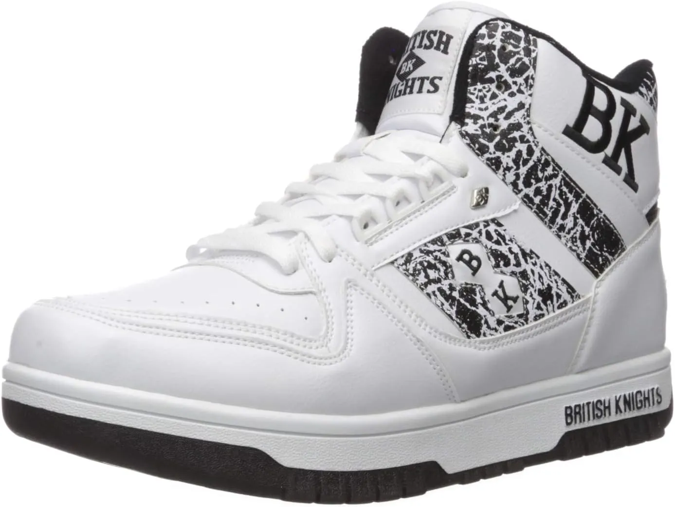 British Knights Men's Kings SL Sneaker, White/Black/El, 9