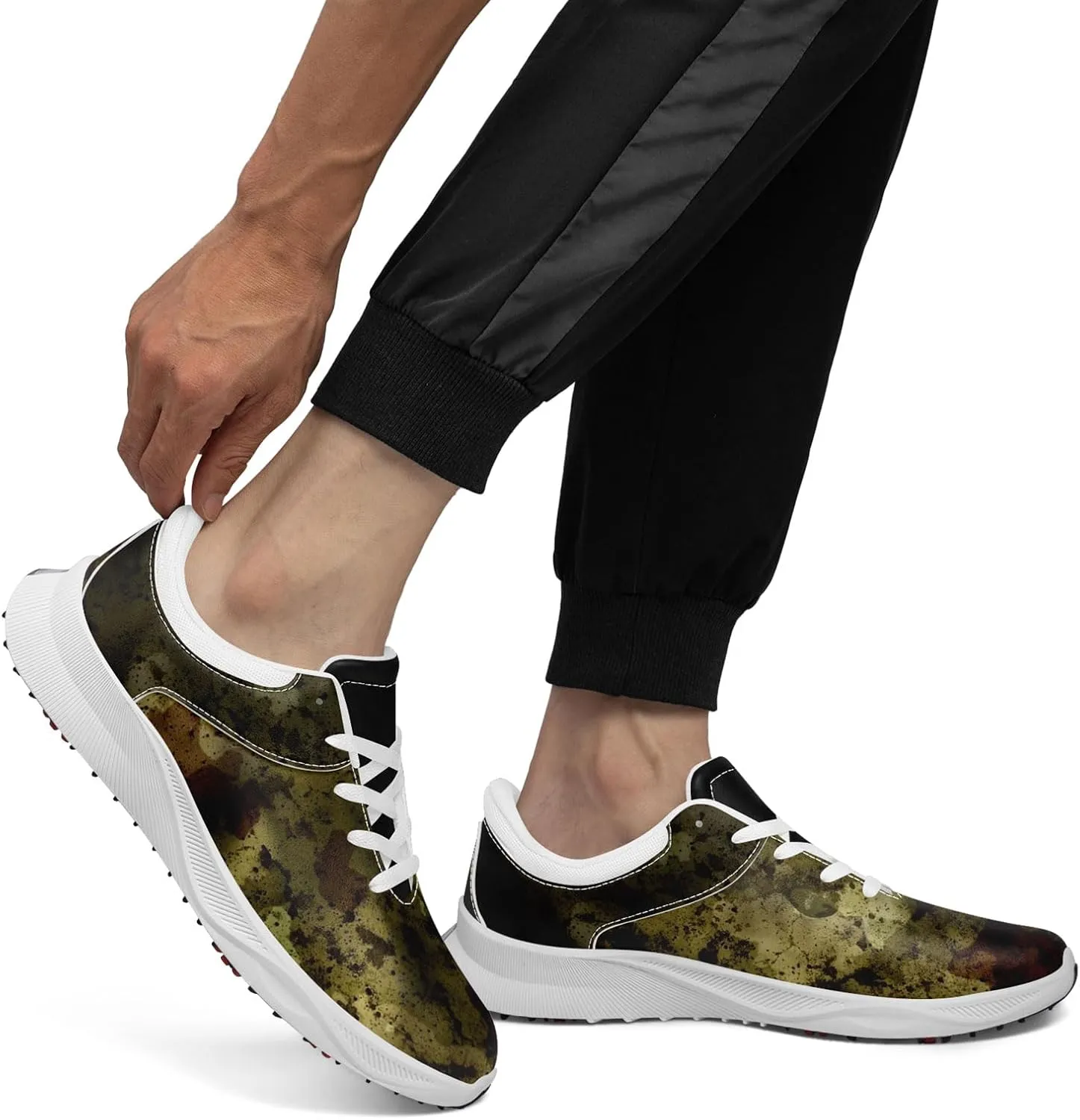 Camouflage Running Shoes Tennis Shoes Slip On Fashion Sneaker Breathable Lightweight Athletic Walking Shoes