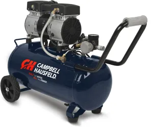 CAMPBELL HAUSFELD 8 Gallon Air Compressor, 65dB Quiet Portable Air Compressor, 120v, 125 Max PSI Oil and Maintenance free pump- Ideal for Home and Professional Use