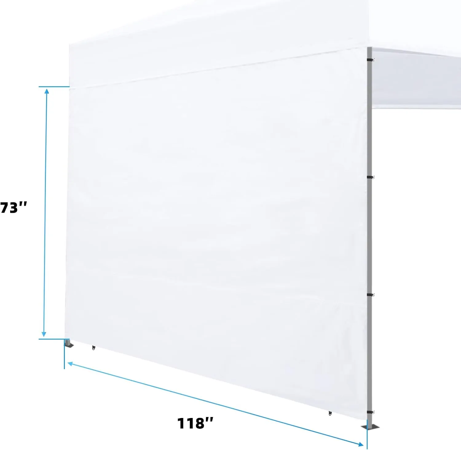 Canopy Tent Sidewalls 10×10 for Pop Up Canopy, Instant Sunwall with Waterproof and UV Protection Layer,1 Pack Sidewall Only(White)