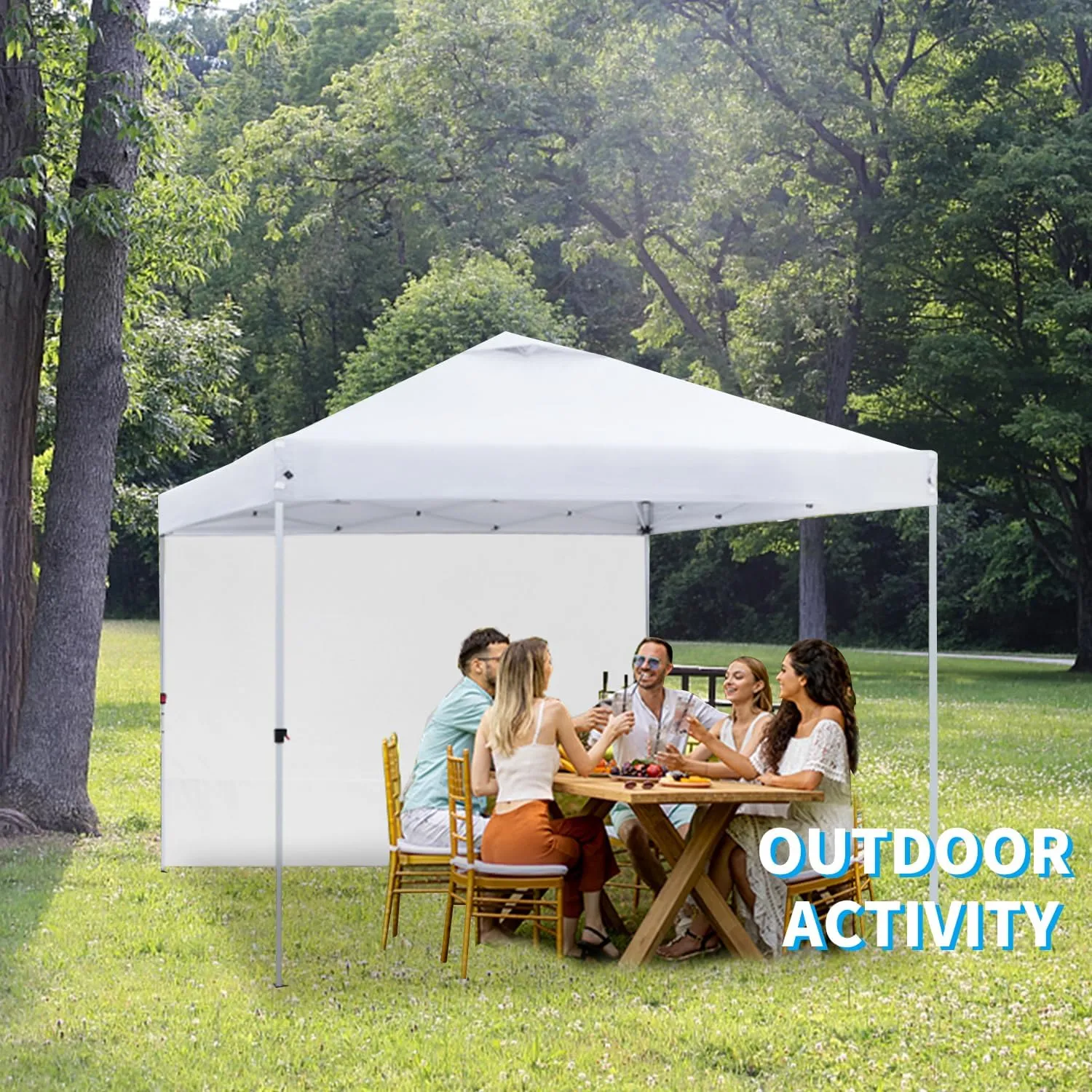 Canopy Tent Sidewalls 10×10 for Pop Up Canopy, Instant Sunwall with Waterproof and UV Protection Layer,1 Pack Sidewall Only(White)