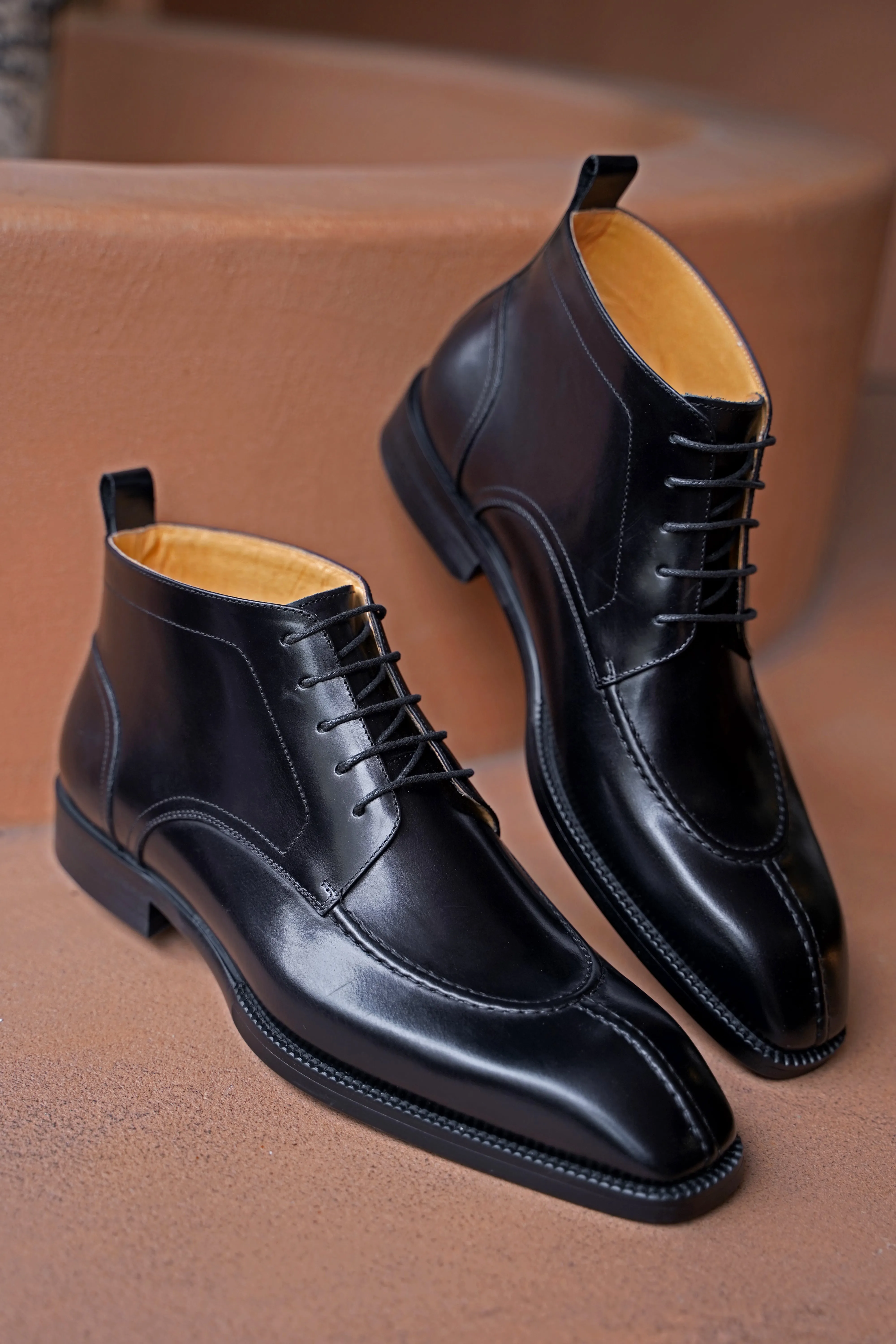 Classic Black Derby Boots