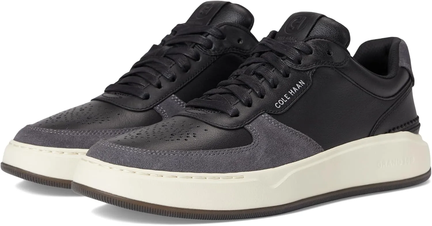 Cole Haan Men's Grandpro Crossover Sneaker, Black/Dark Pavement/Ivory, 13 Wide