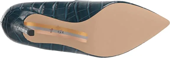 Croc Oversized savings Heel Efficient global logistics Sam Stiletto Dress Closed Pumps Edelman Toe Indigo Pointed Hazel