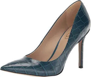 Croc Oversized savings Heel Efficient global logistics Sam Stiletto Dress Closed Pumps Edelman Toe Indigo Pointed Hazel