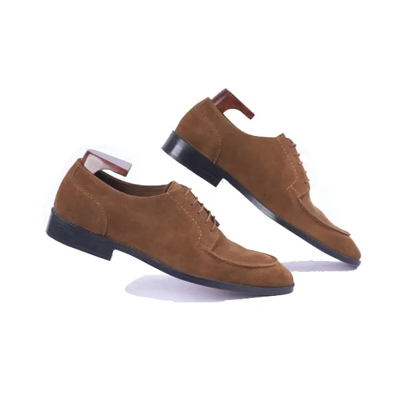 Derby Blucher Brown Suede Shoes