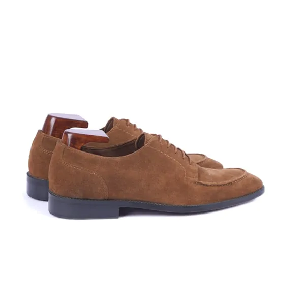 Derby Blucher Brown Suede Shoes