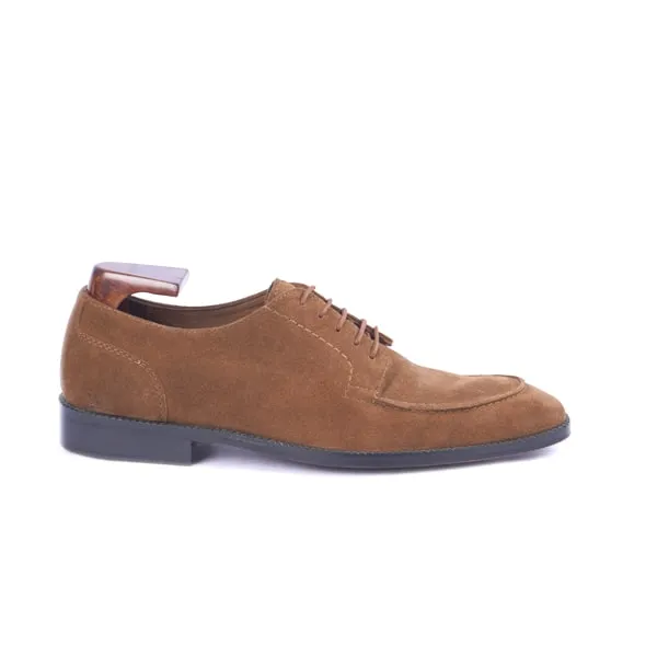 Derby Blucher Brown Suede Shoes