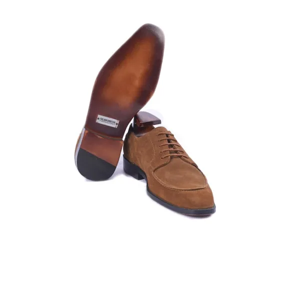 Derby Blucher Brown Suede Shoes