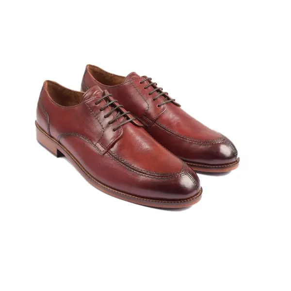 Derby Blucher Classy Burgundy Leather Shoes