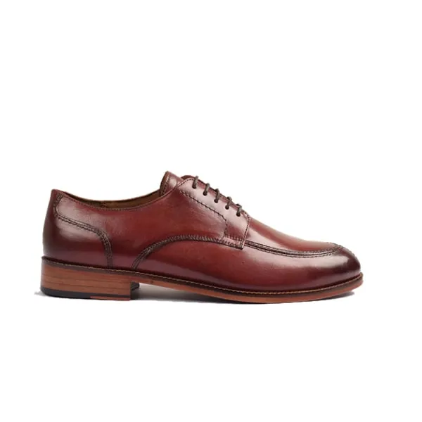 Derby Blucher Classy Burgundy Leather Shoes