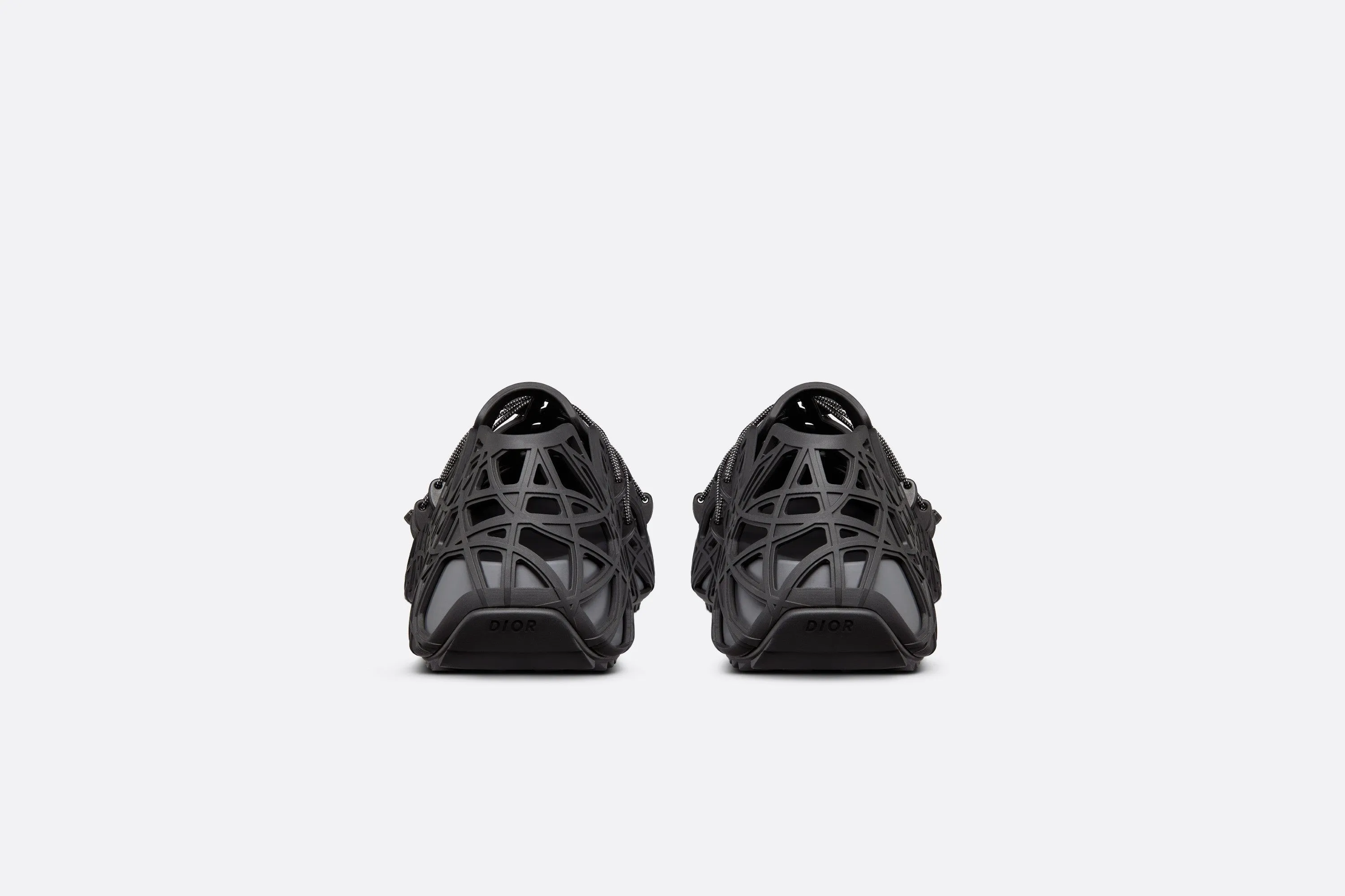Dior Warp Sandal • Black Cosmo Rubber with Warped Cannage Motif