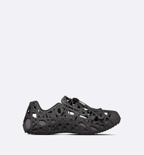 Dior Warp Sandal • Black Cosmo Rubber with Warped Cannage Motif