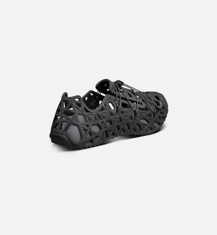 Dior Warp Sandal • Black Cosmo Rubber with Warped Cannage Motif