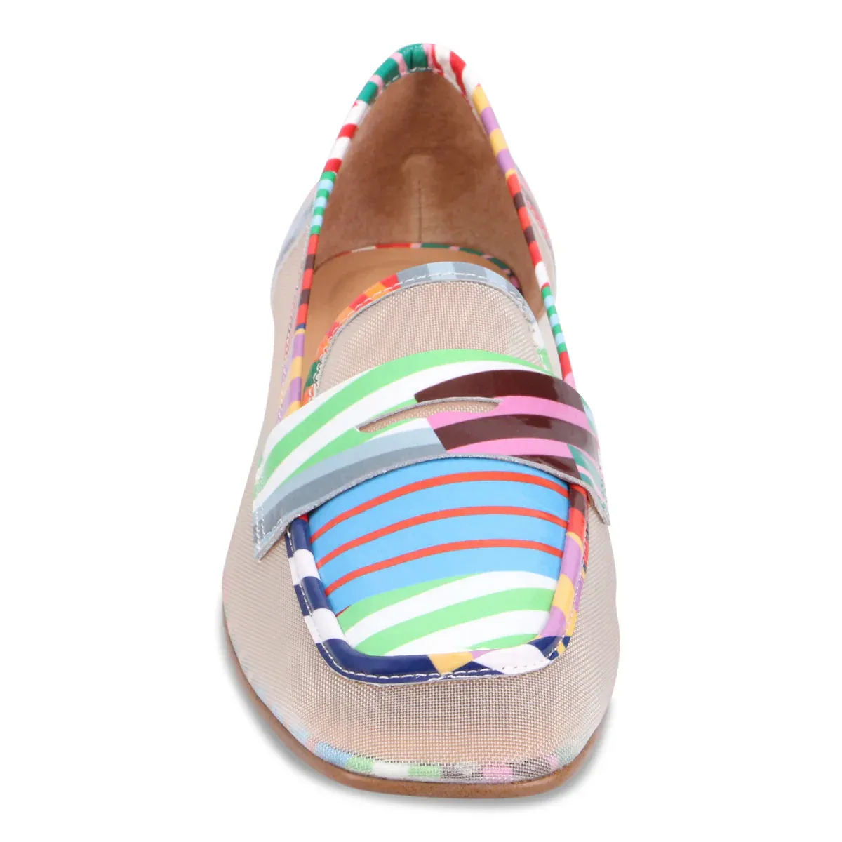 Django & Juliette PRIYAS Loafer in White Multi Stripe