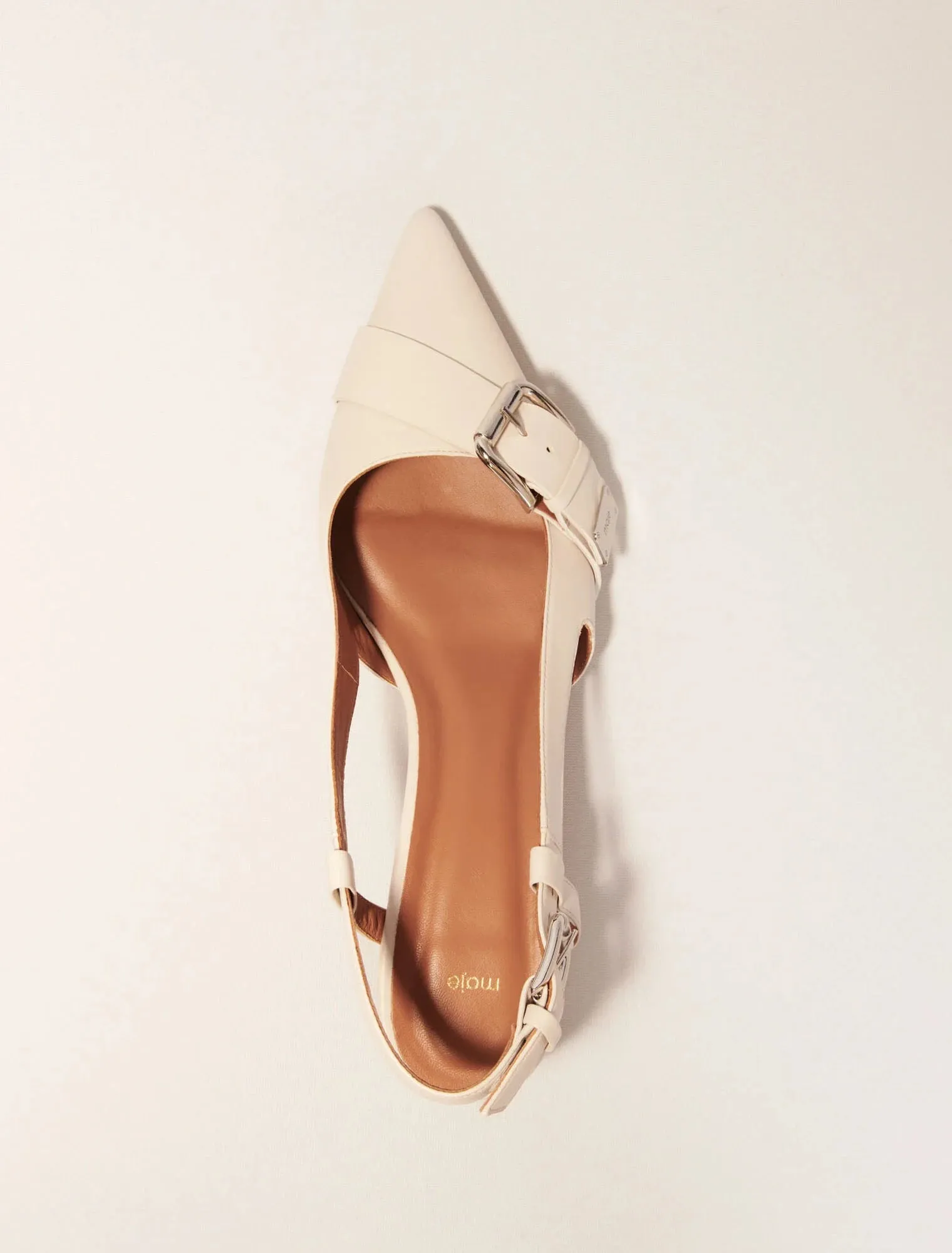 Double buckle slingback pump