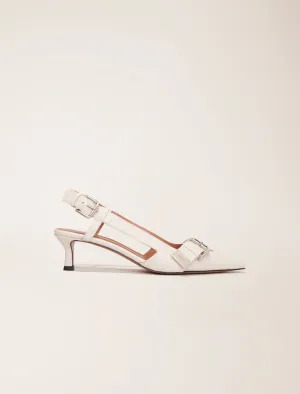 Double buckle slingback pump