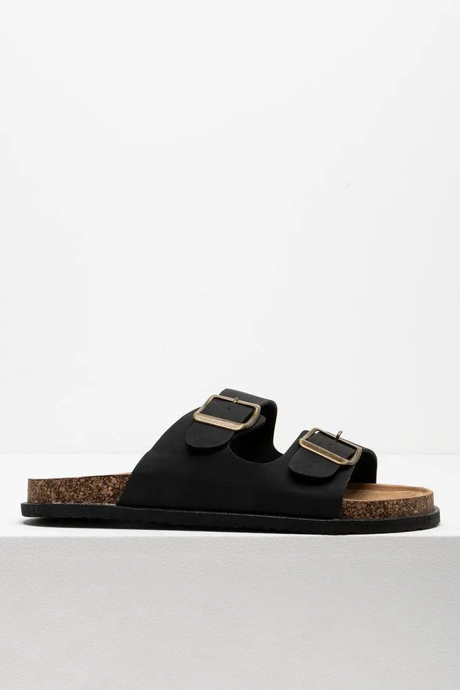 Double Strap Sandal Black