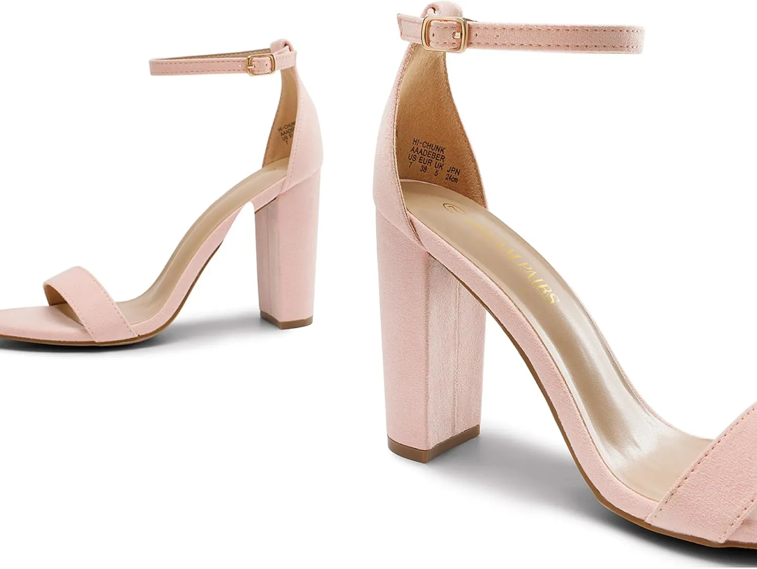 DREAM PAIRS Women's Hi-Chunk High Heel Pump Sandals