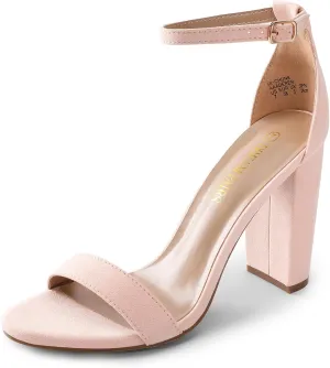 DREAM PAIRS Women's Hi-Chunk High Heel Pump Sandals