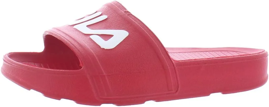 Fila Sleek Slide LT Sandal, Red, 2 US Unisex Little Kid