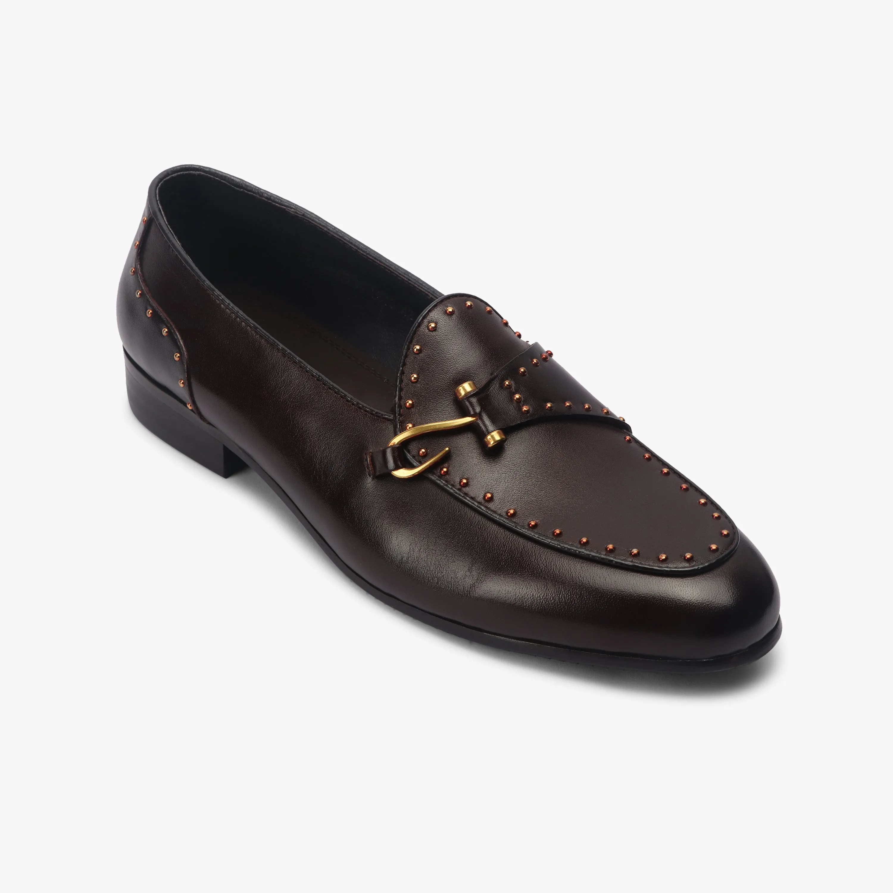 Fish Hook Buckle Studded Slip On