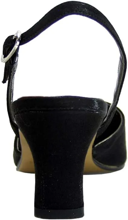 Floral Alma Women's Wide Width Open Shank Dress Slingback Shoes