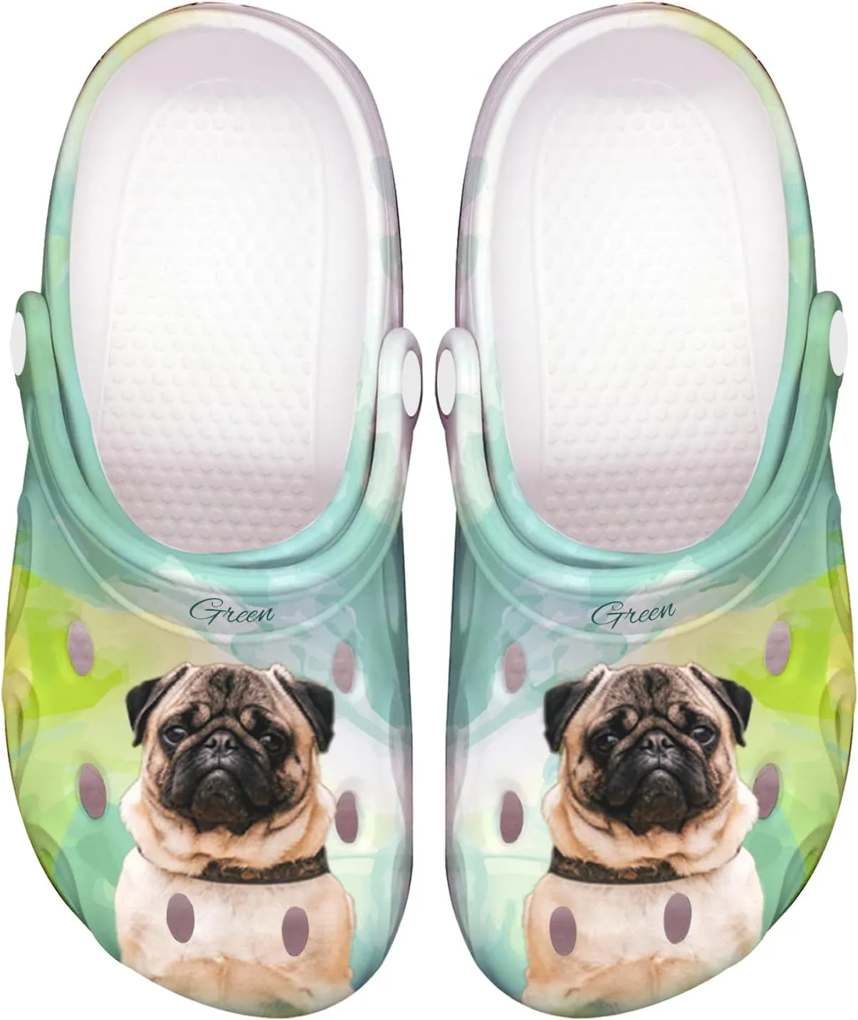 FolHaoth Personalized Photo and Text Womens Mens Clogs Custom Pet Face Name Summer Slippers Garden Shoes Cat Dog Face Custom Funny Clog Gifts for Friends, Lover, Oneself