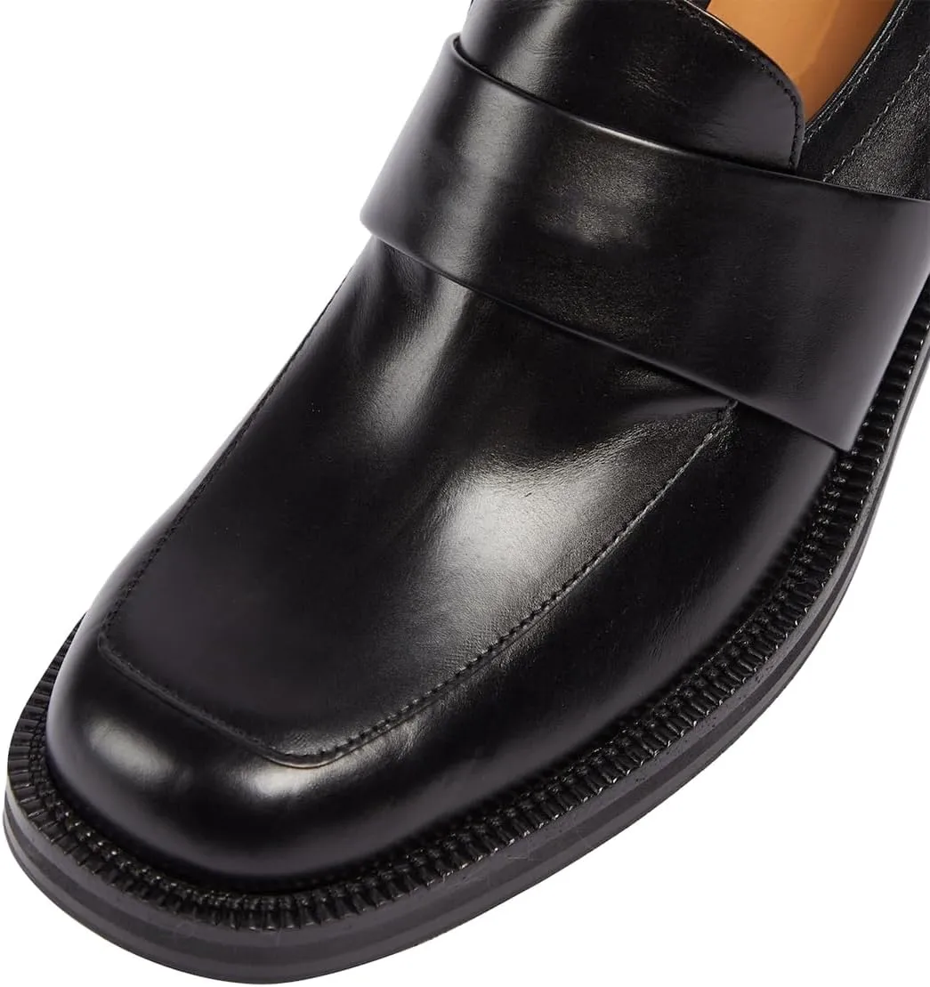 FOWT Women Platform Round Toe Penny Loafers Slip on Chunky Block Low Heel Pumps Office Busniess Formal Shoes Size 4-16 US