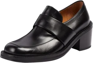 FOWT Women Platform Round Toe Penny Loafers Slip on Chunky Block Low Heel Pumps Office Busniess Formal Shoes Size 4-16 US