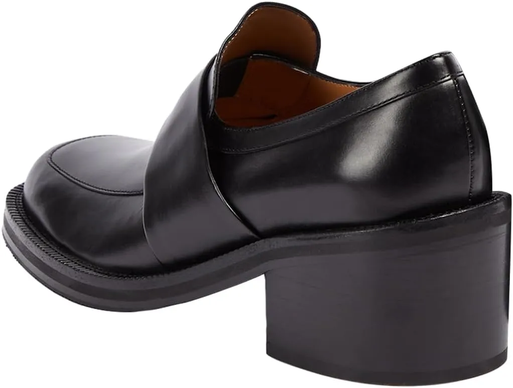 FOWT Women Platform Round Toe Penny Loafers Slip on Chunky Block Low Heel Pumps Office Busniess Formal Shoes Size 4-16 US