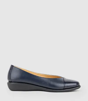 FRANKLY Cap Toe Comfort Ballet in Navy