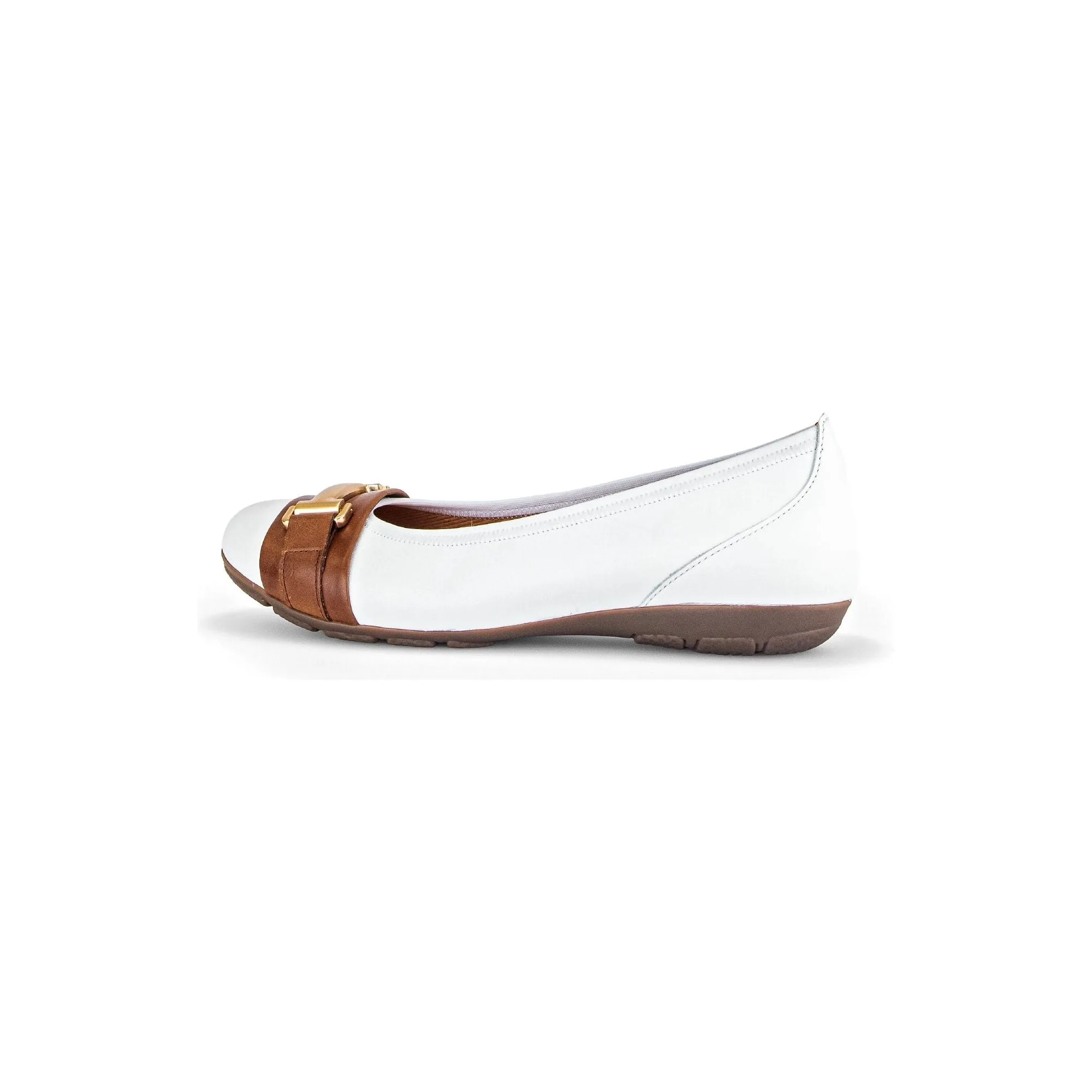 Gabor Rona -Ladies Pump in White/Tan