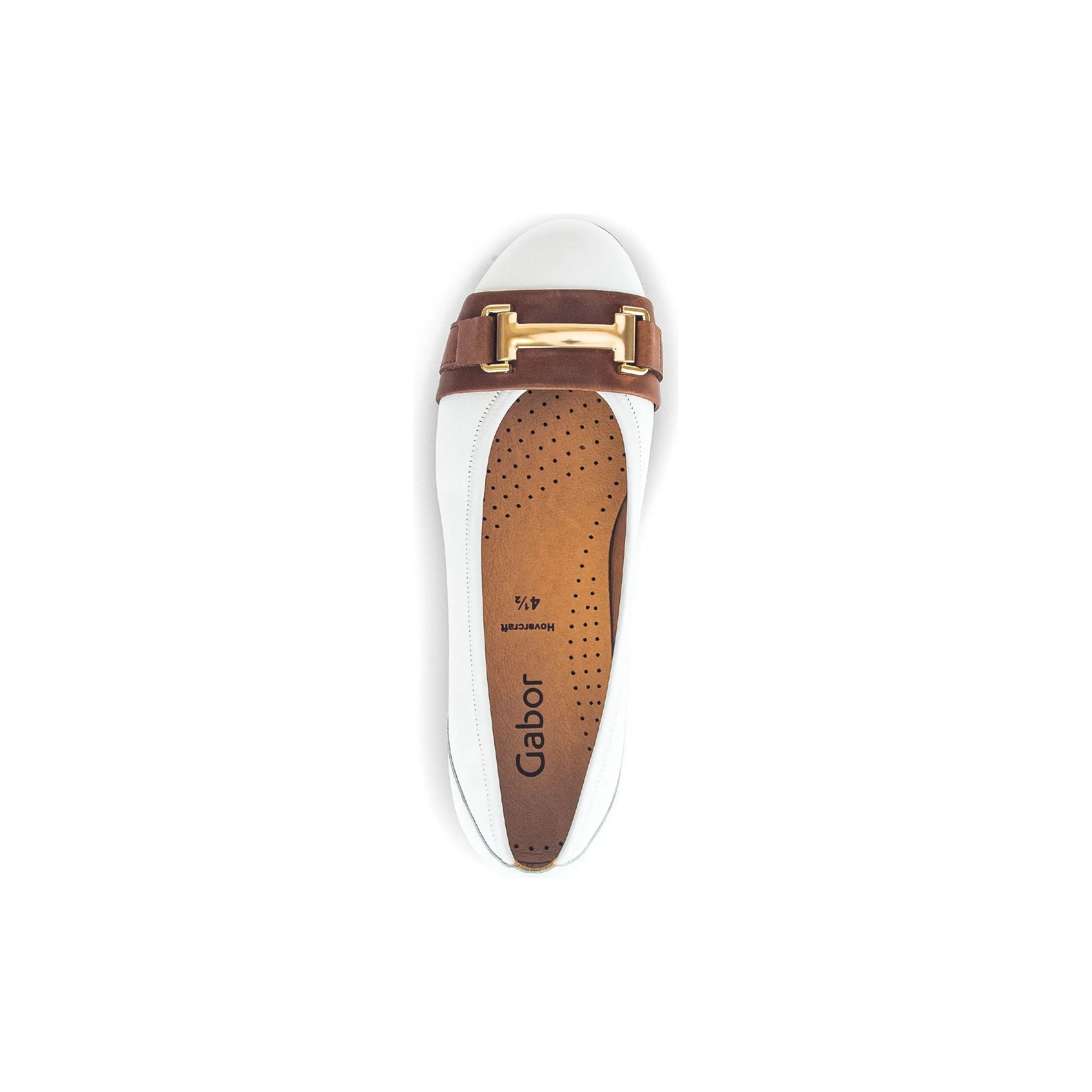 Gabor Rona -Ladies Pump in White/Tan