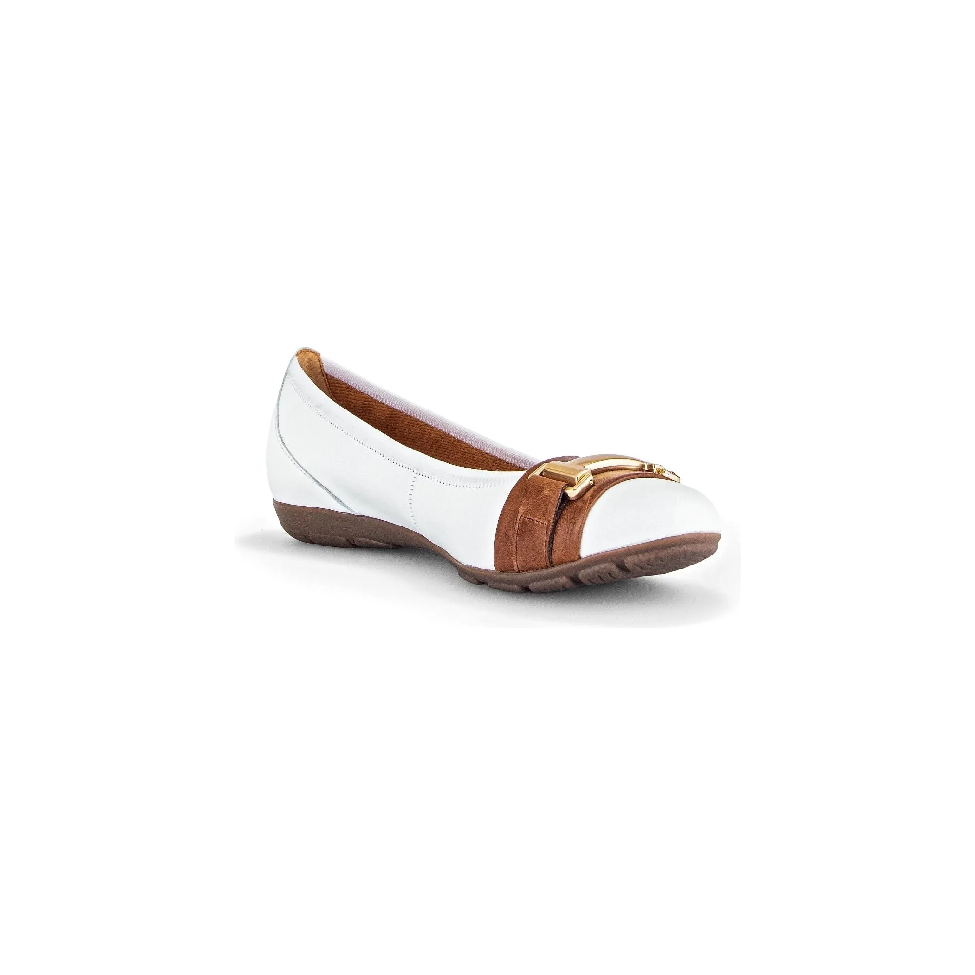 Gabor Rona -Ladies Pump in White/Tan