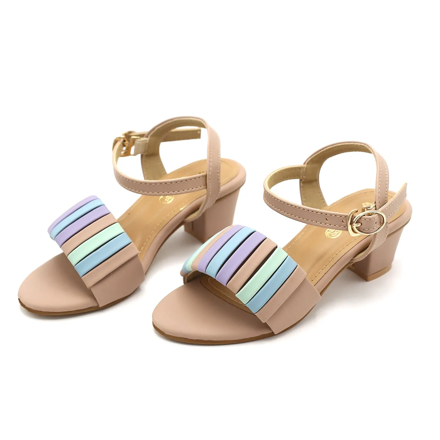 Girls Fancy Heel Sandal - Pink