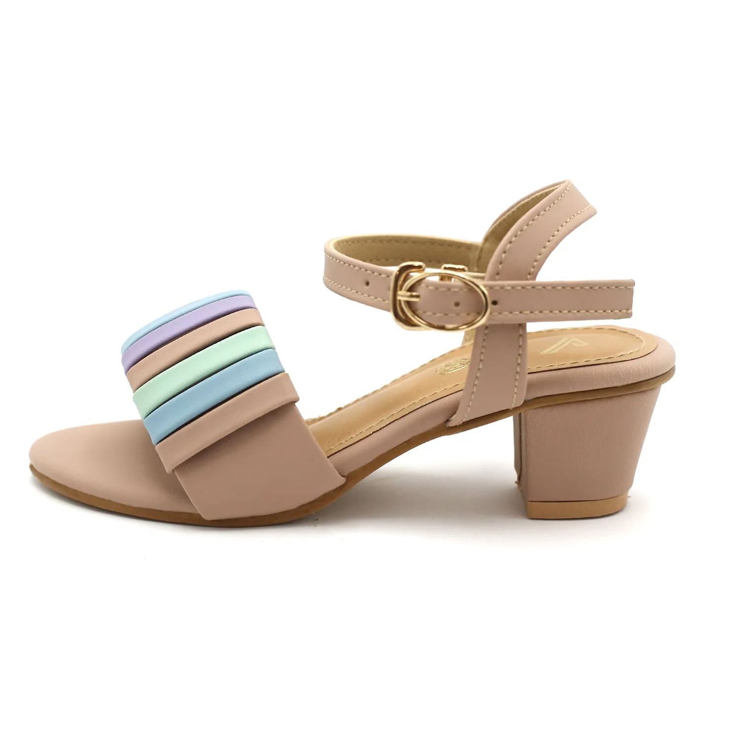 Girls Fancy Heel Sandal - Pink