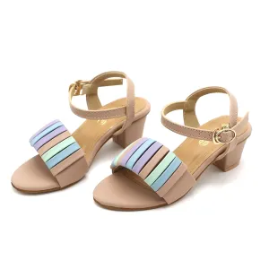 Girls Fancy Heel Sandal - Pink