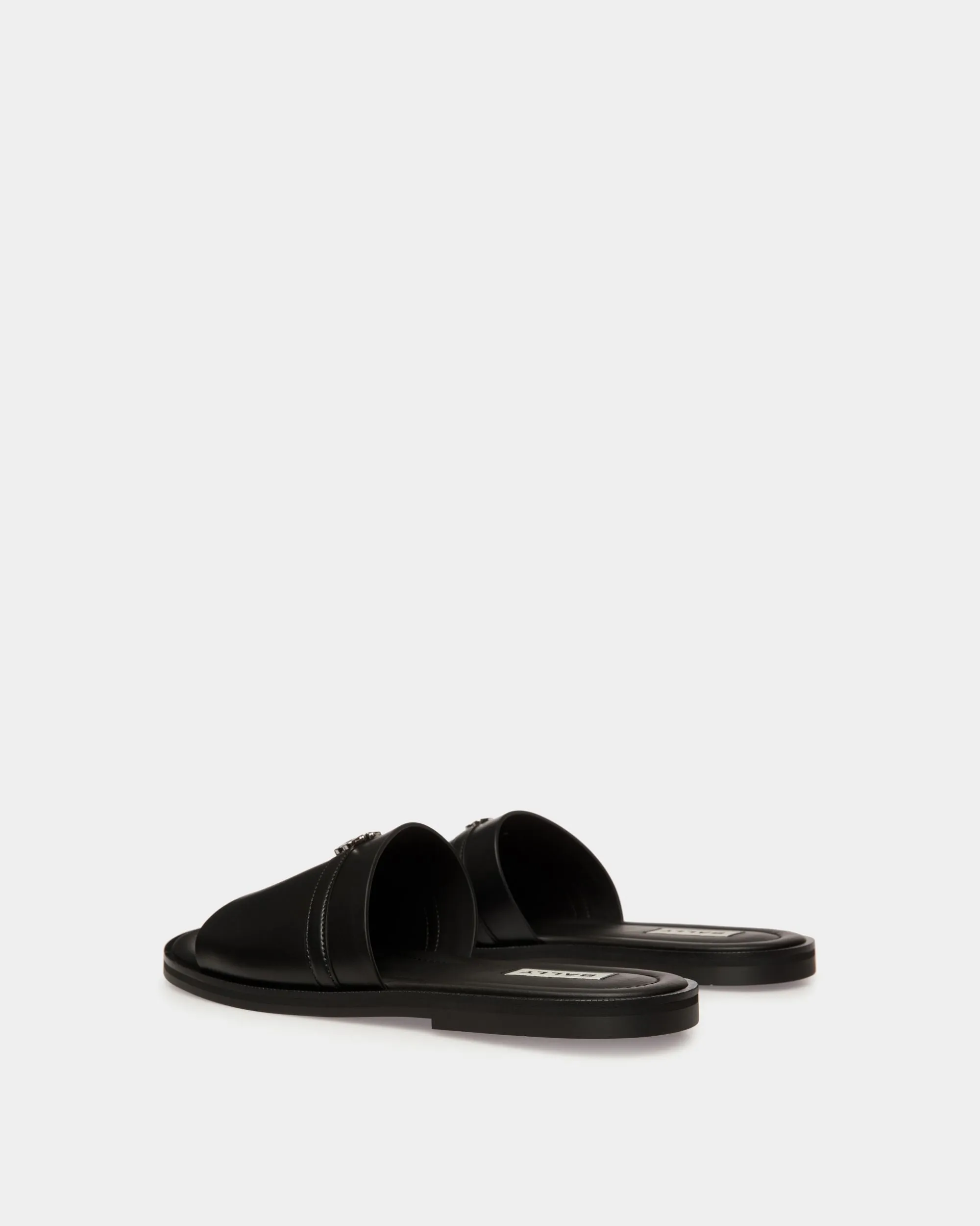 Glide Sandal in Black Leather