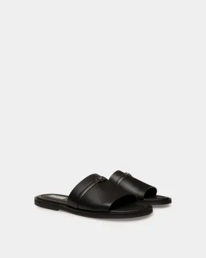 Glide Sandal in Black Leather