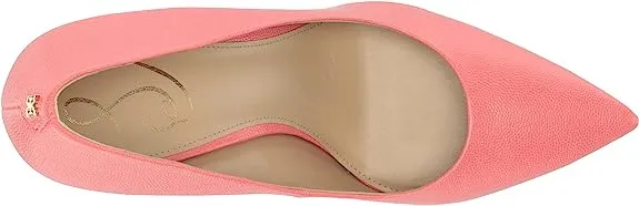 Heel Sam Toe Wide Calypso Quick resolution Edelman Slip Pointed Pumps Hazel Coral Extensive catalogue Stiletto On