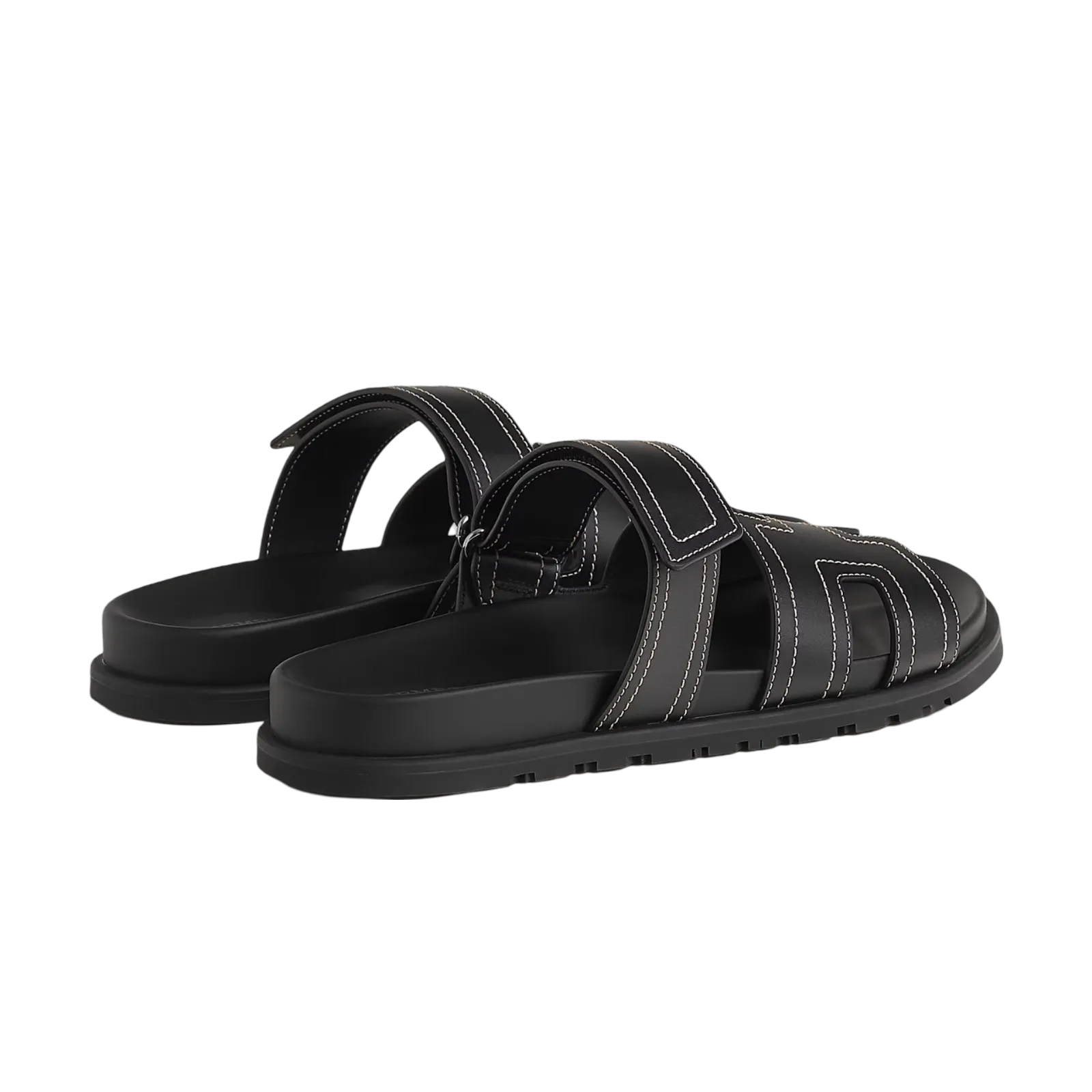 Hermes Chypre Sandal Black Sewing